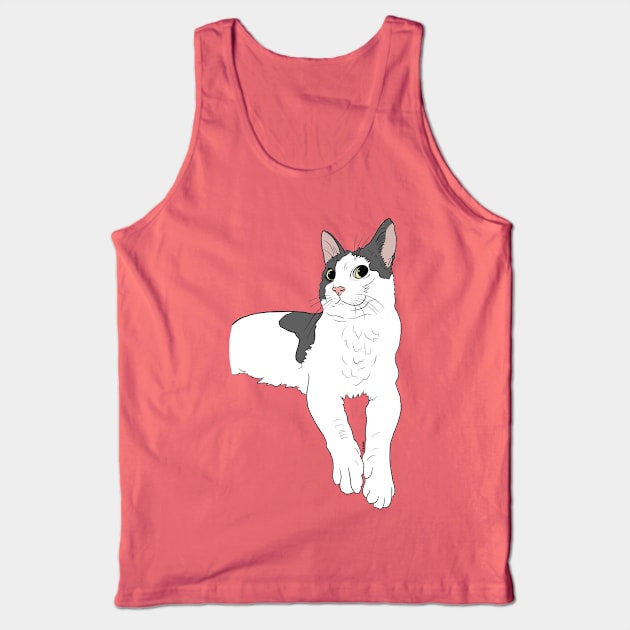 Cute kitty portrait Tank Top by doodletokki